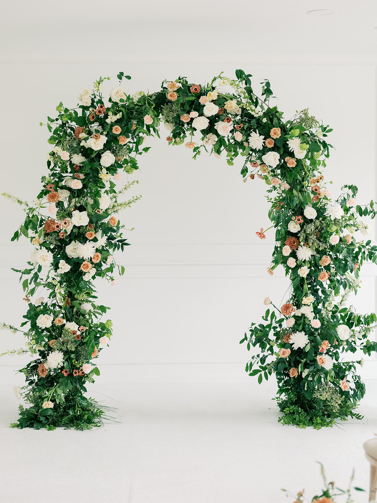 romantic soft wedding arch, studio fleurette minneapolis mn