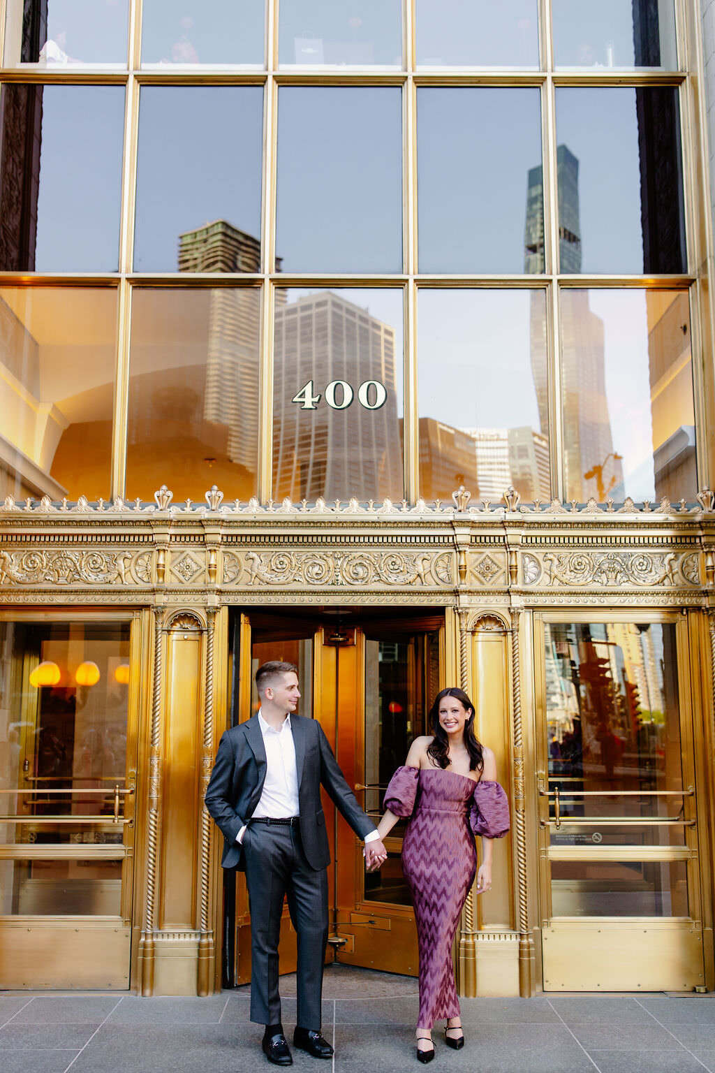 An engagement photography session at The Wrigley Building and North Ave Beach in Chicago, Illinois - 6