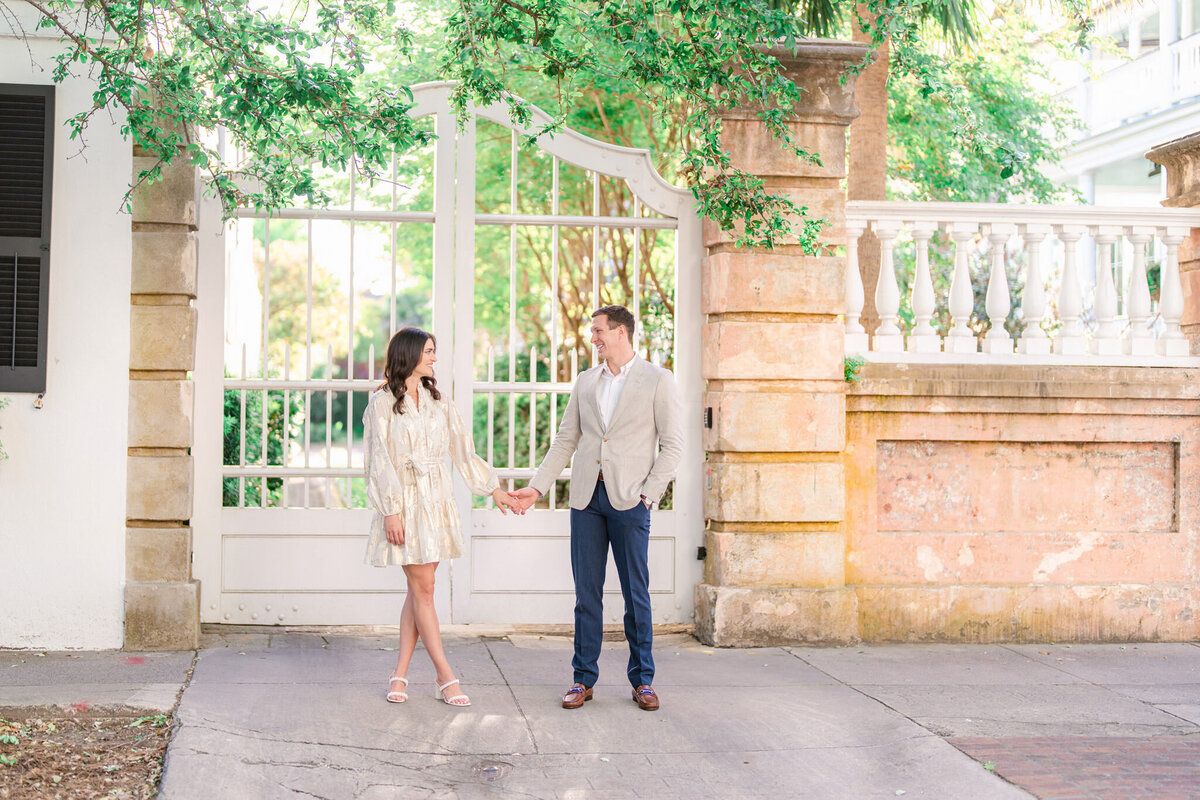Luxury Charleston Engagement Session - Rainbow Row -23