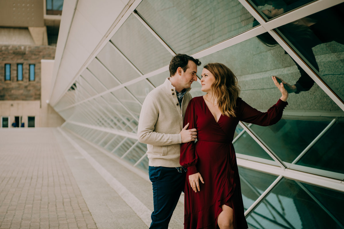 Leah Redmond Photography Wedding Couple Engagement Portrait Lifestyle Milwaukee Wisconsin Moody Natural Photographer Dark Architecture Architectural15