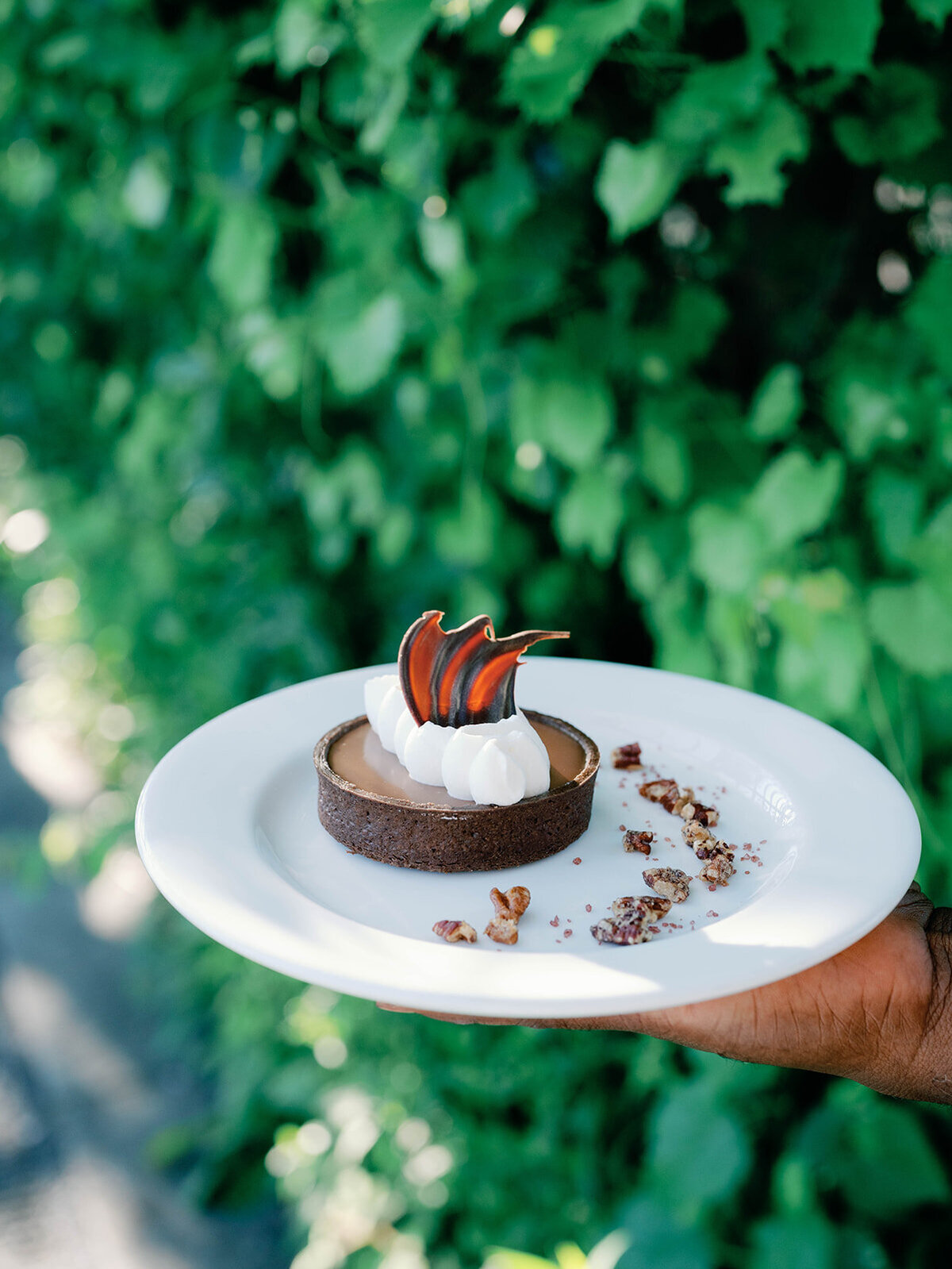 Chocolate Dessert on anwhite plate