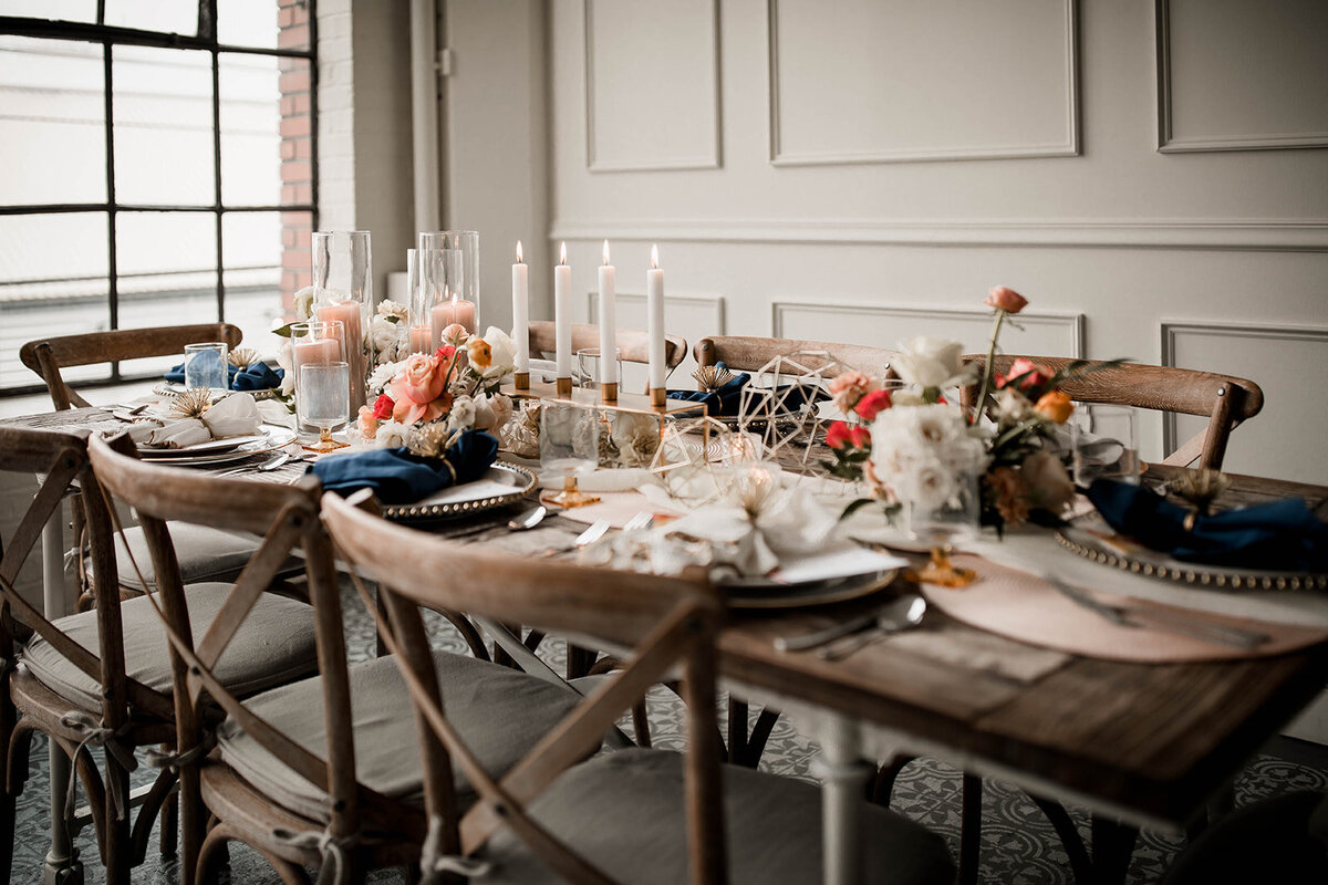 Taylor Made Floral Boho organic wedding flowers Portland Oregon Florist centerpiece floral arrangement modern textural