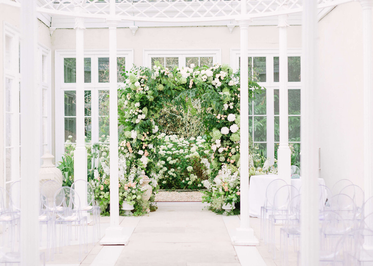 square floral arch