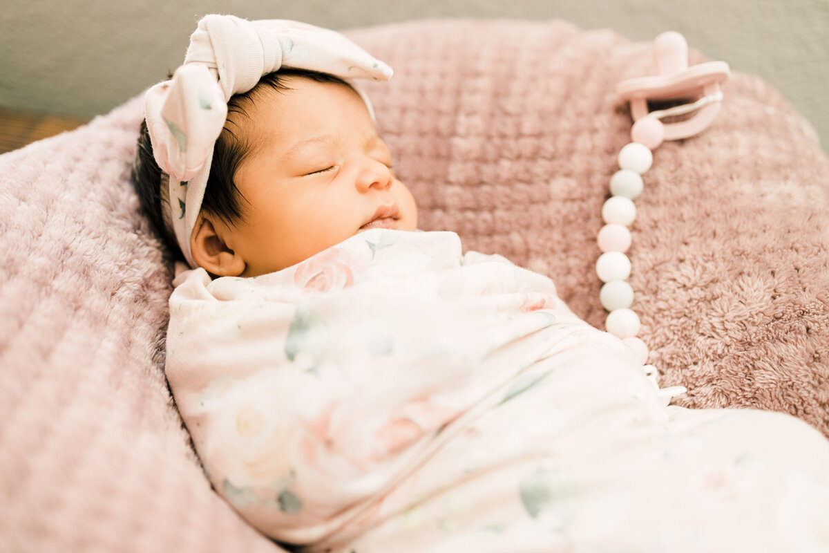 Newborn in home portrait