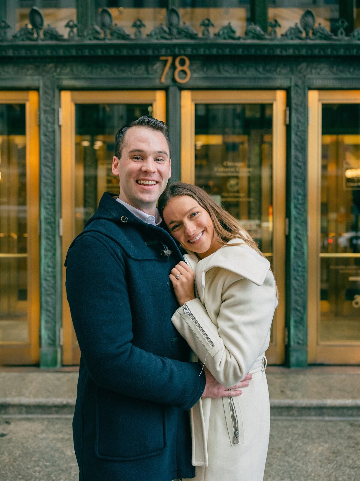 nate & marisa's art institute chicago holiday proposal-74