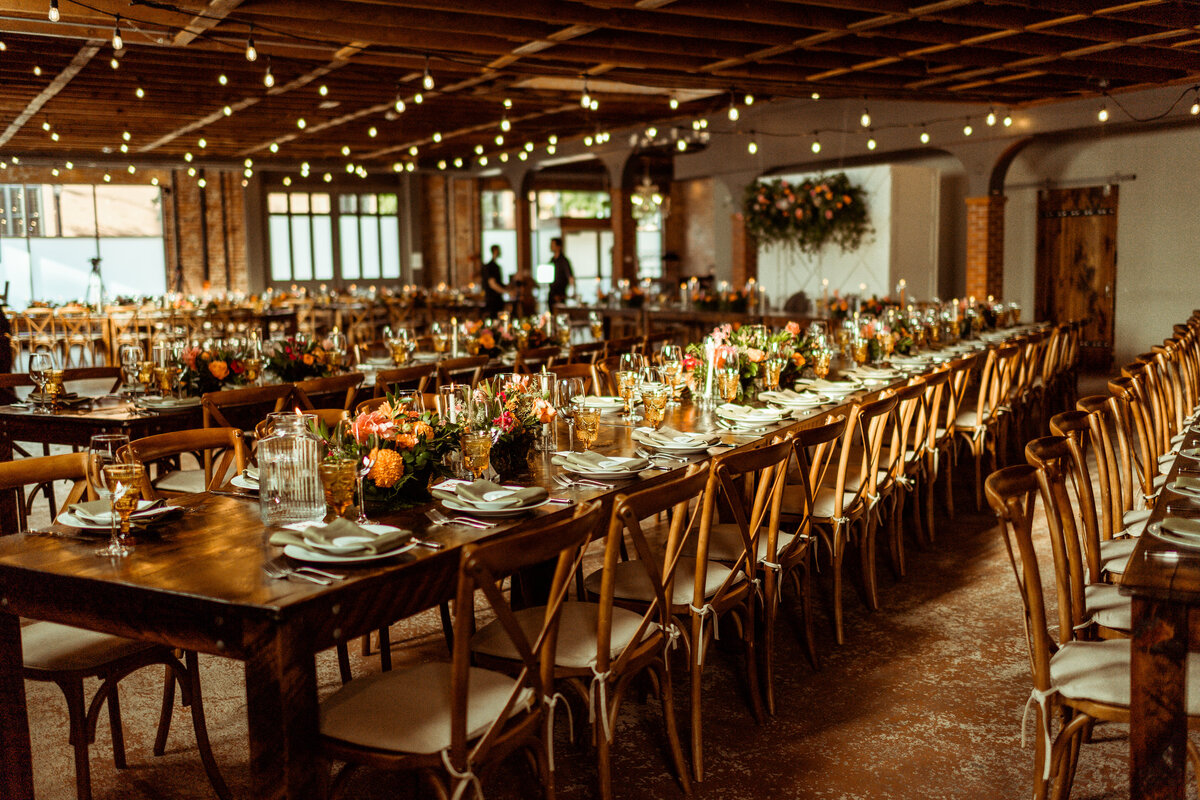 Wedding reception at the St Vrain wedding venue in Boulder Colorado