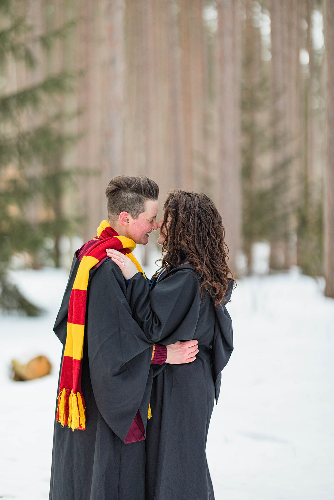 Winter engagement session in Finger Lakes New York