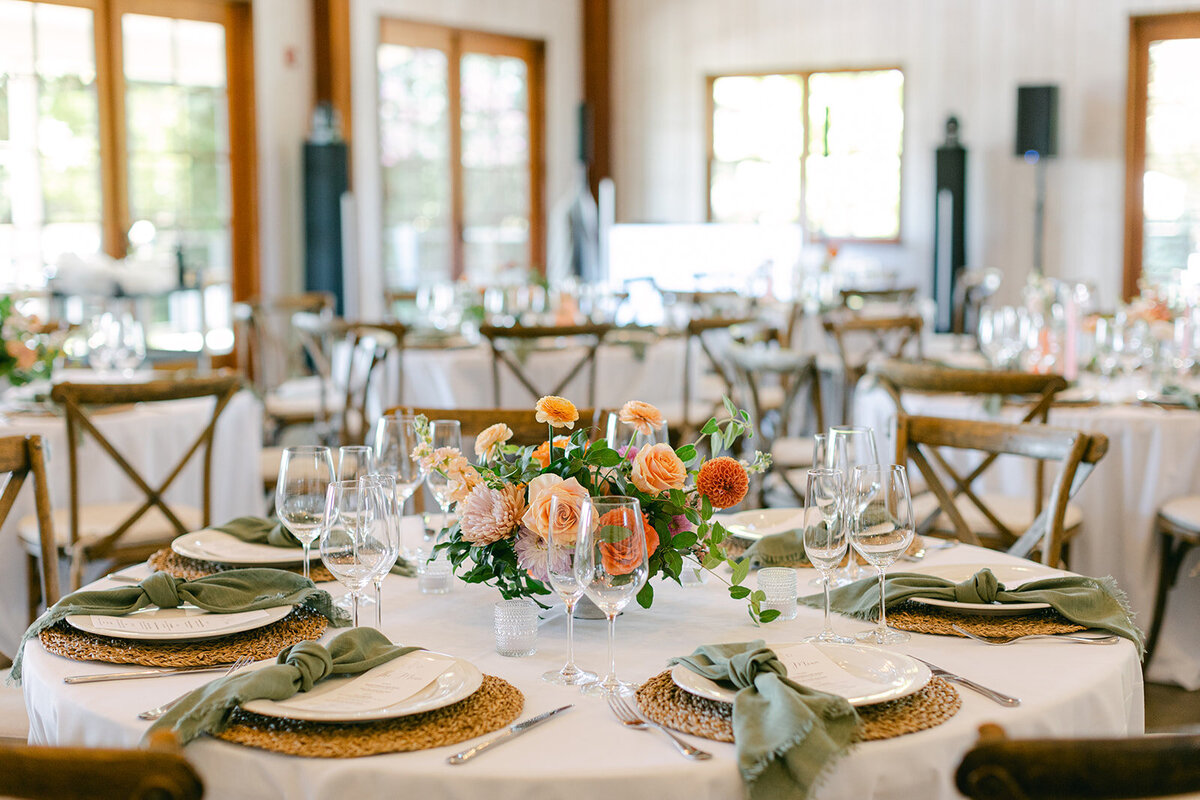 wedding centerpieces at park winters