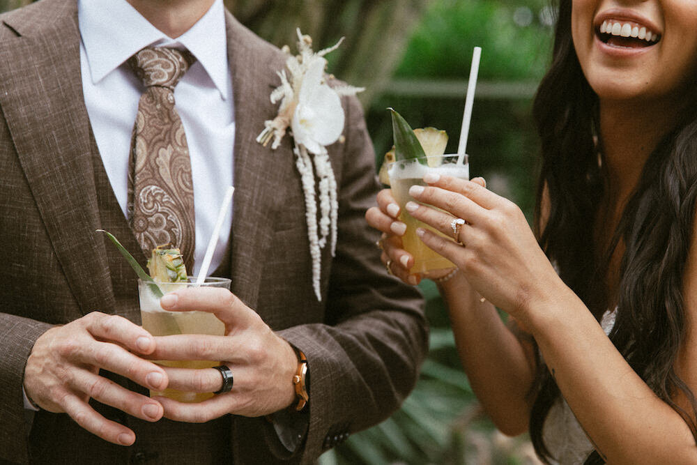 bride and groom celebrating pictures