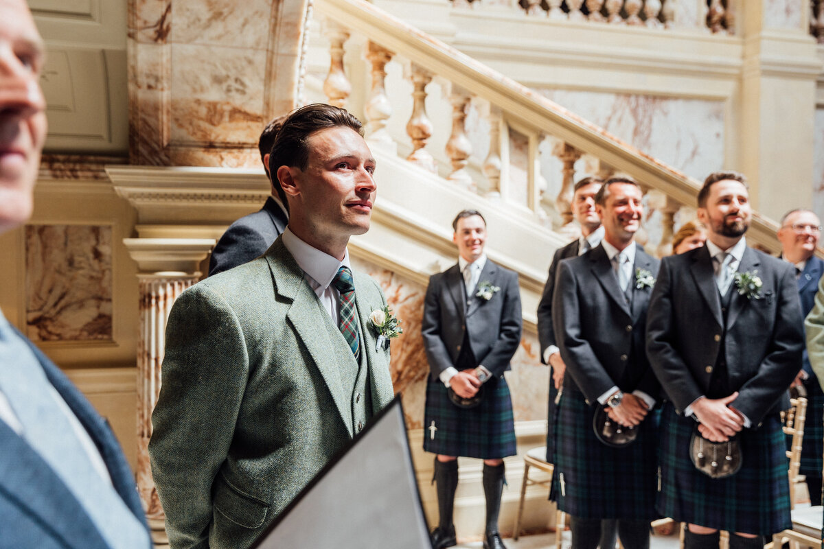 Ceremony at Gosford House wedding in East Lothian