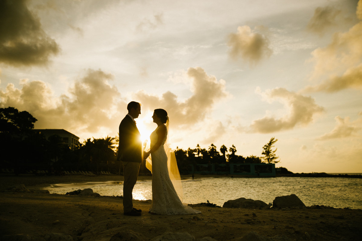 hyatt jamaica destination wedding photography silhouette tropical island wedding love sunset golden hour tranquil getaway wanterlust