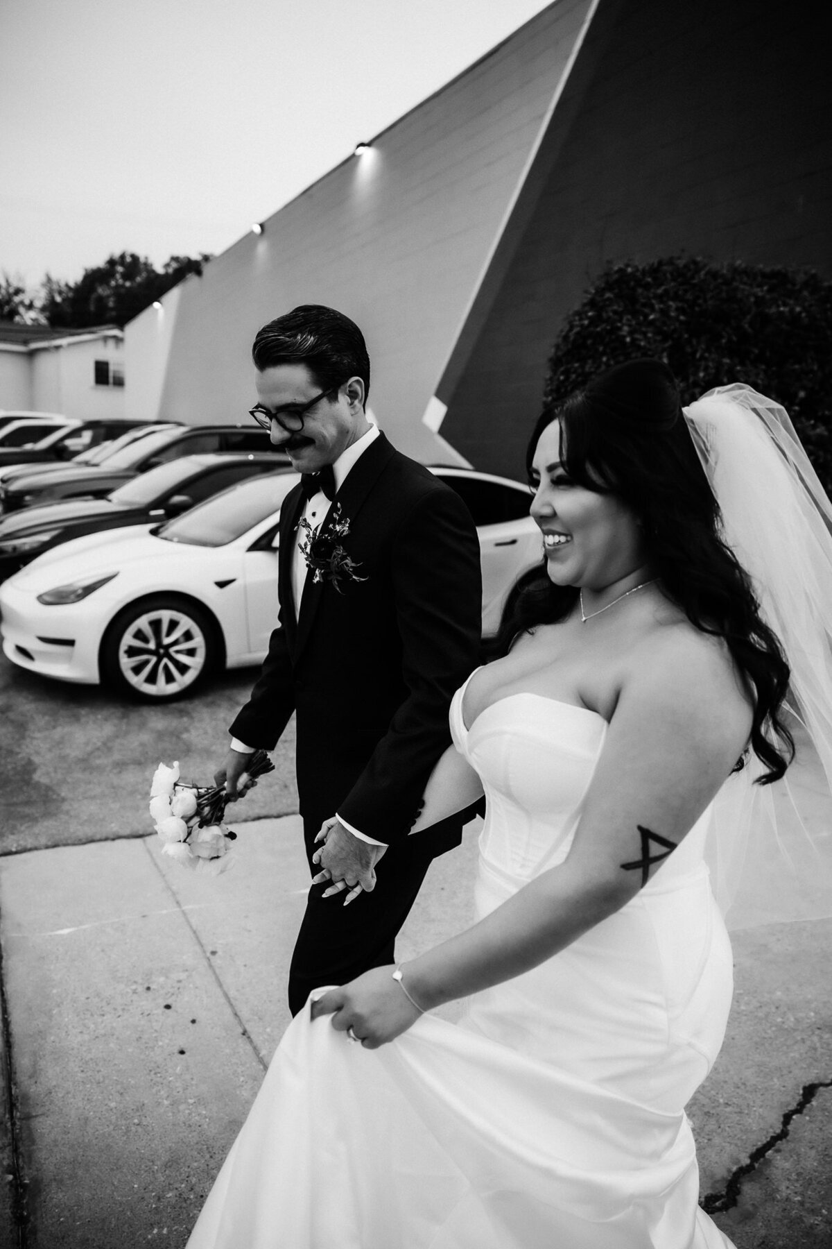 Archer Inspired Photography - Christina and Jake Wedding - Smog Shoppe Los Angeles - First Look and Couple Photos-245