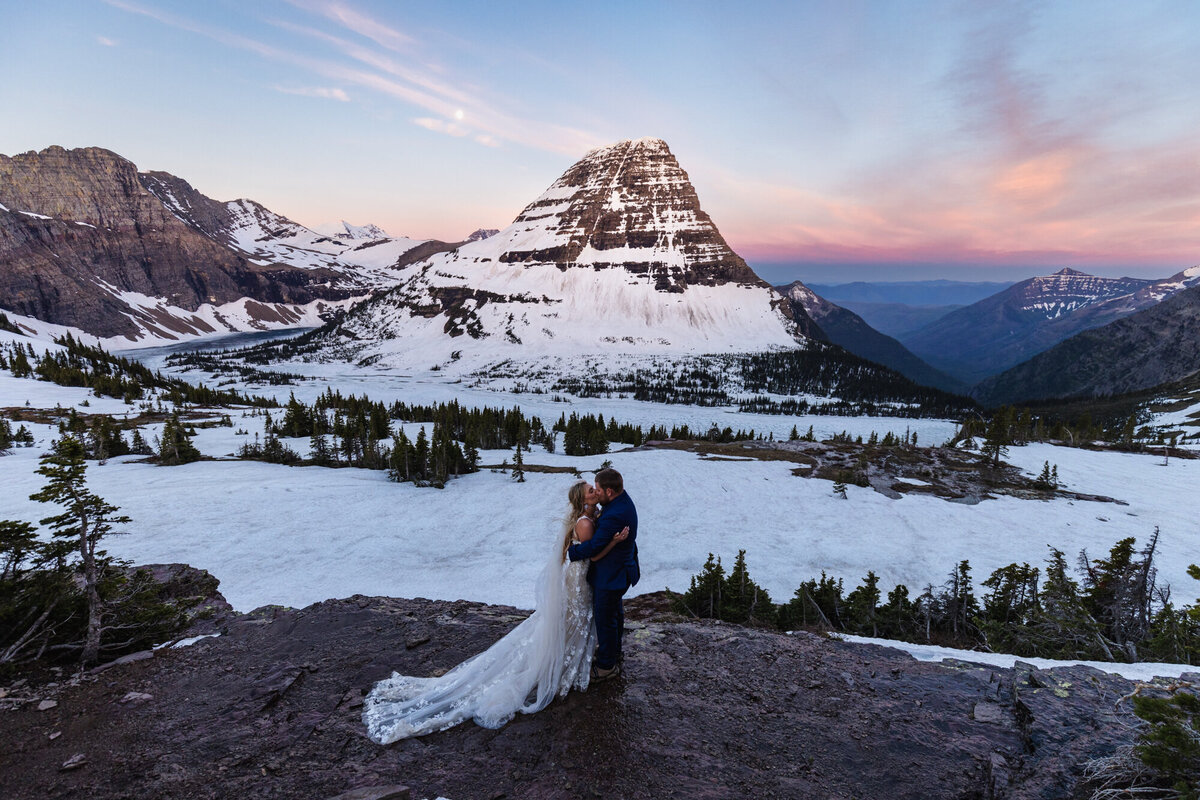 Cam+Whittney-Glacier Natioanl Park Elopement-Hidden Lake Wedding-15