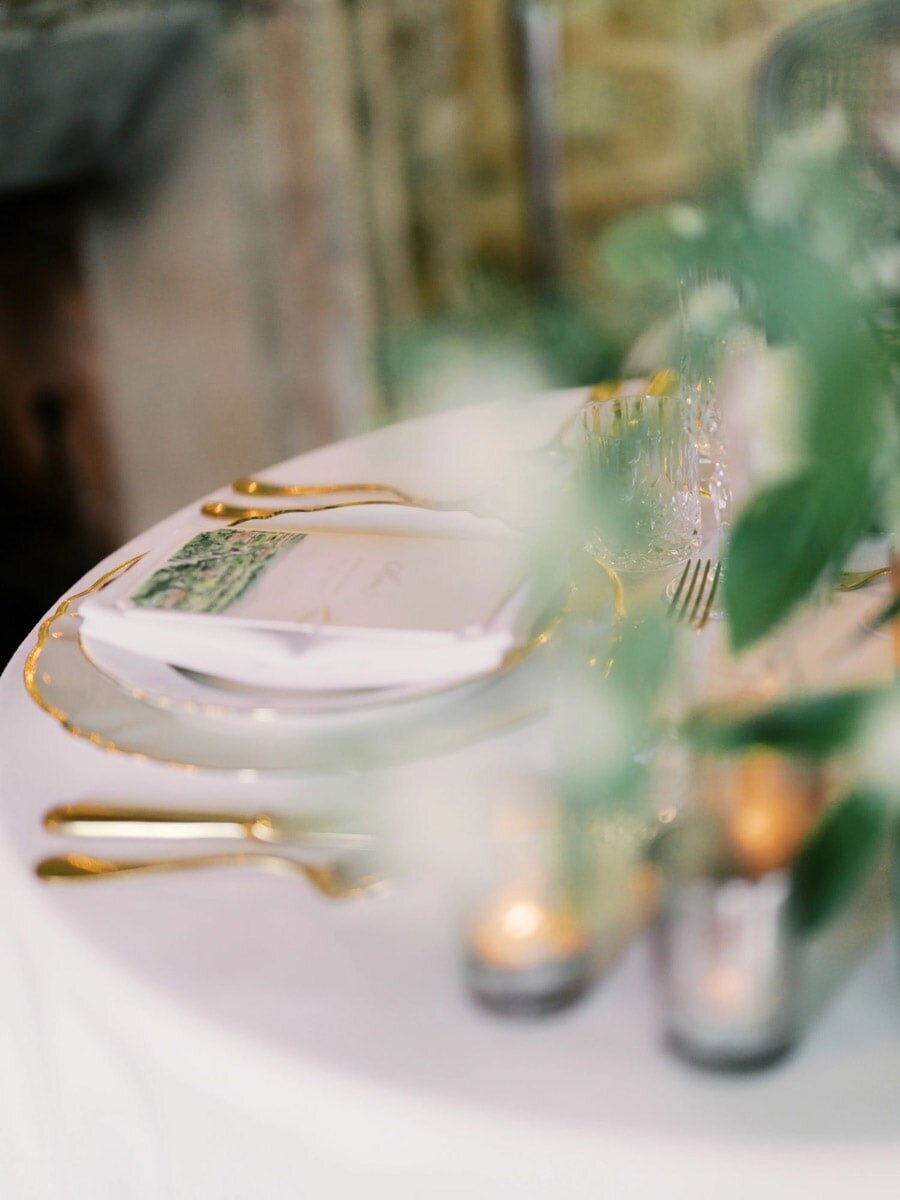 Private intimate dinner at the Saporium during a Borgo Santo Pietro wedding in Tuscany