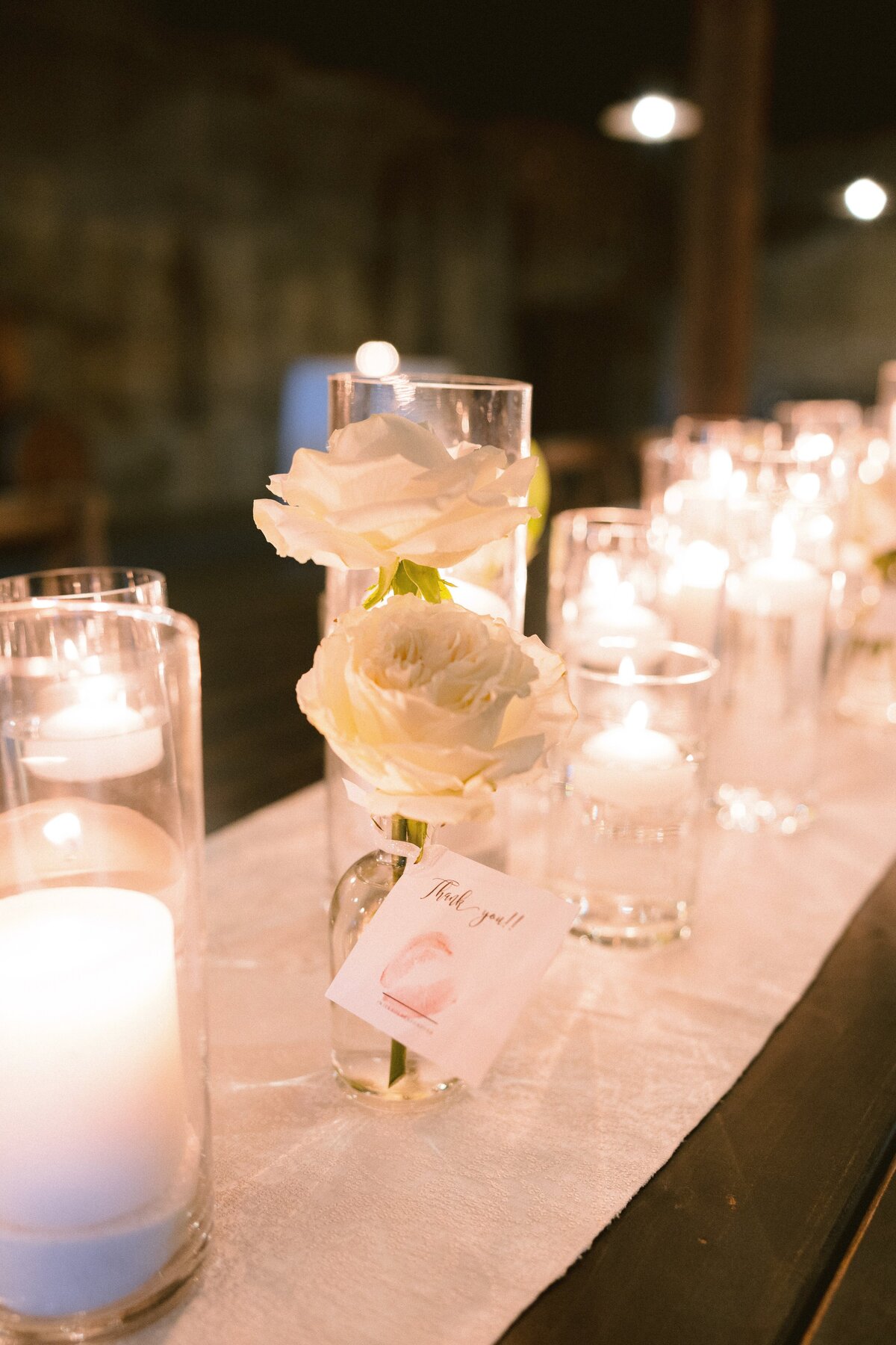 wood tables, farm tables, candle light, white flowers, bud vase