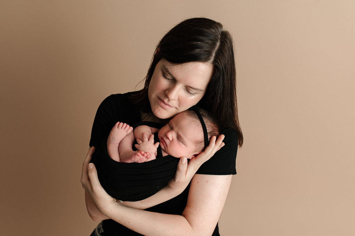 Newborn and mother studio session