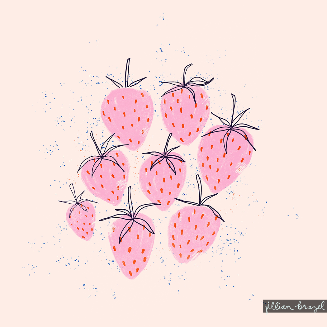 Fun_Strawberry_illustration_jillian_brazel_