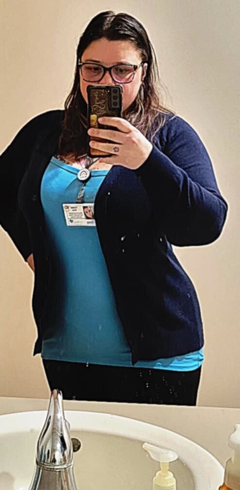 selfie in a mirror of a  woman