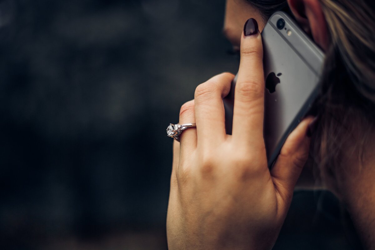 woman on a phone talking to a client