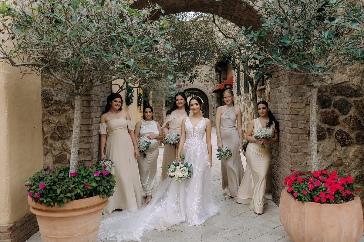 bridesmaids at bella collina orlando wedding​