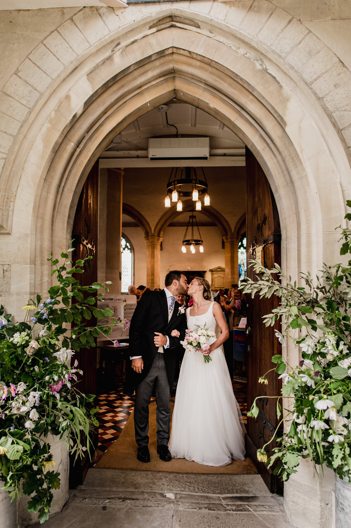 Painswick Church Wedding Milkchurns