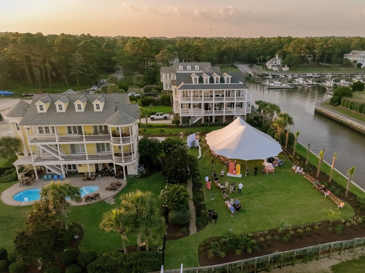 Southport NC Wedding | Blue Satin Bee 41