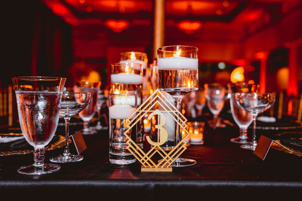 31 - Mahaffey Theater Wedding Table Number - Tampa Bay Wedding Planner