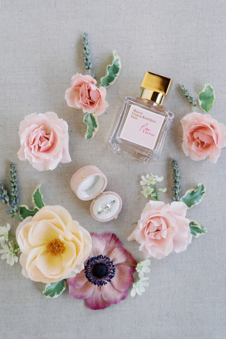 Floral flat lays, detail shots, spring flowers , wedding