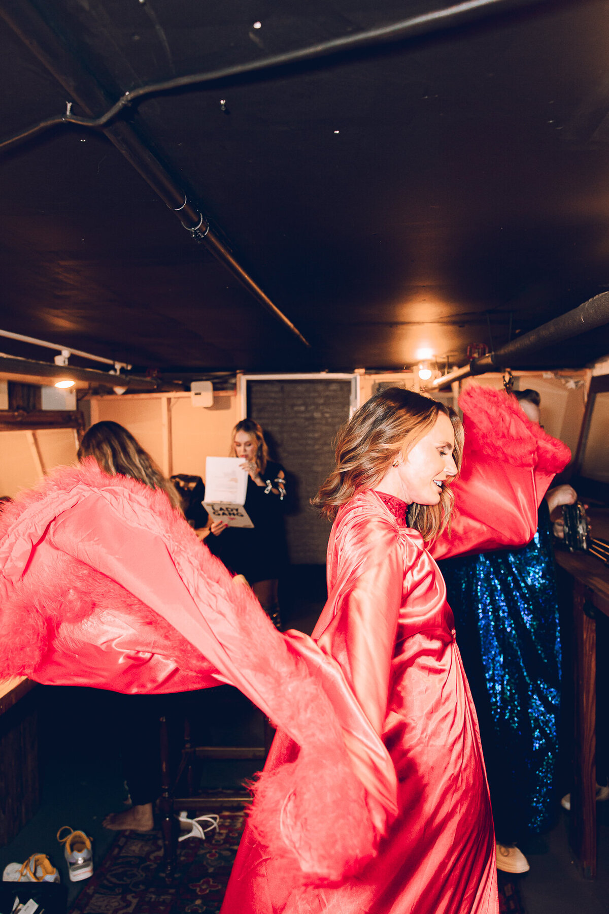 Ladygang perform their iconic podcast at the Den Theater in Chicago. Photos for People Magazine