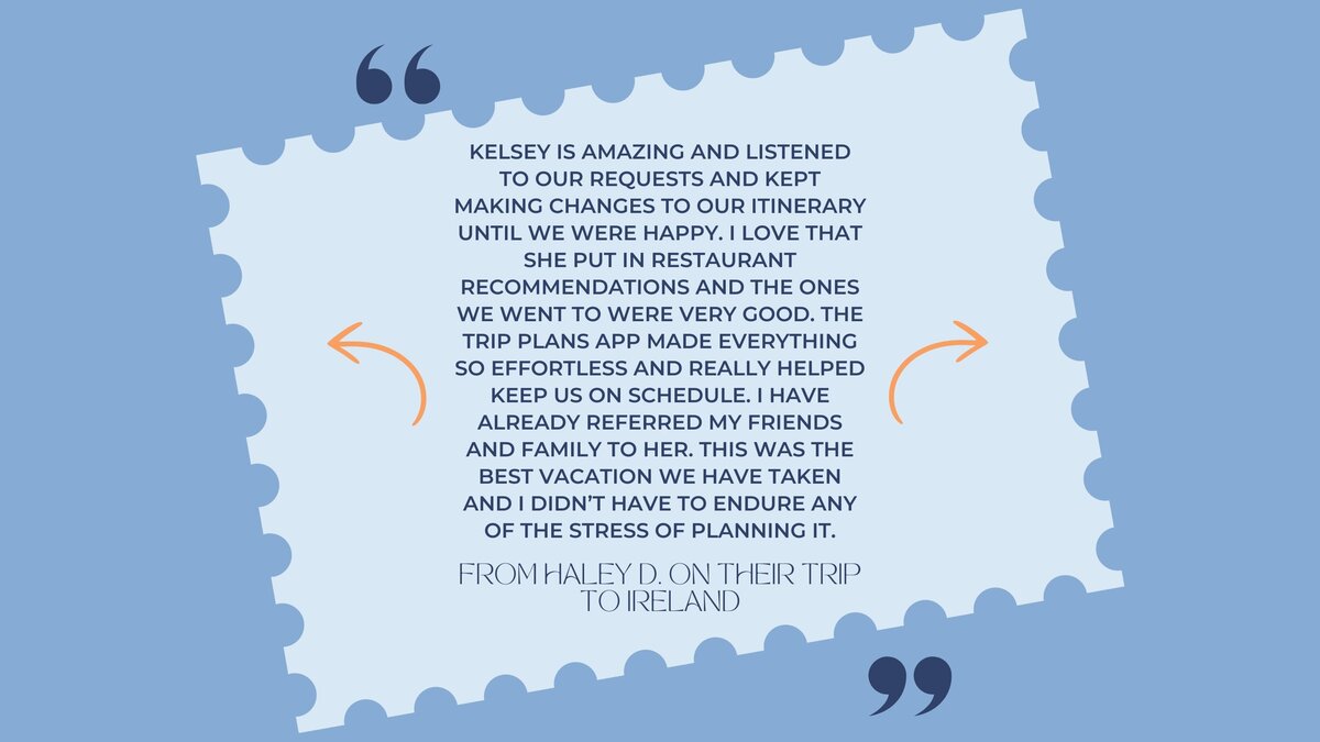 Client Testimonial from Ireland - Kelsey Parry Travel