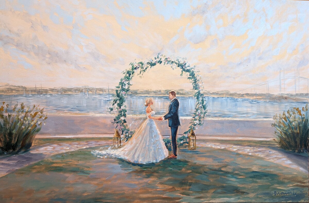 Fine Art Impressionist Live Wedding Painting Ceremony 