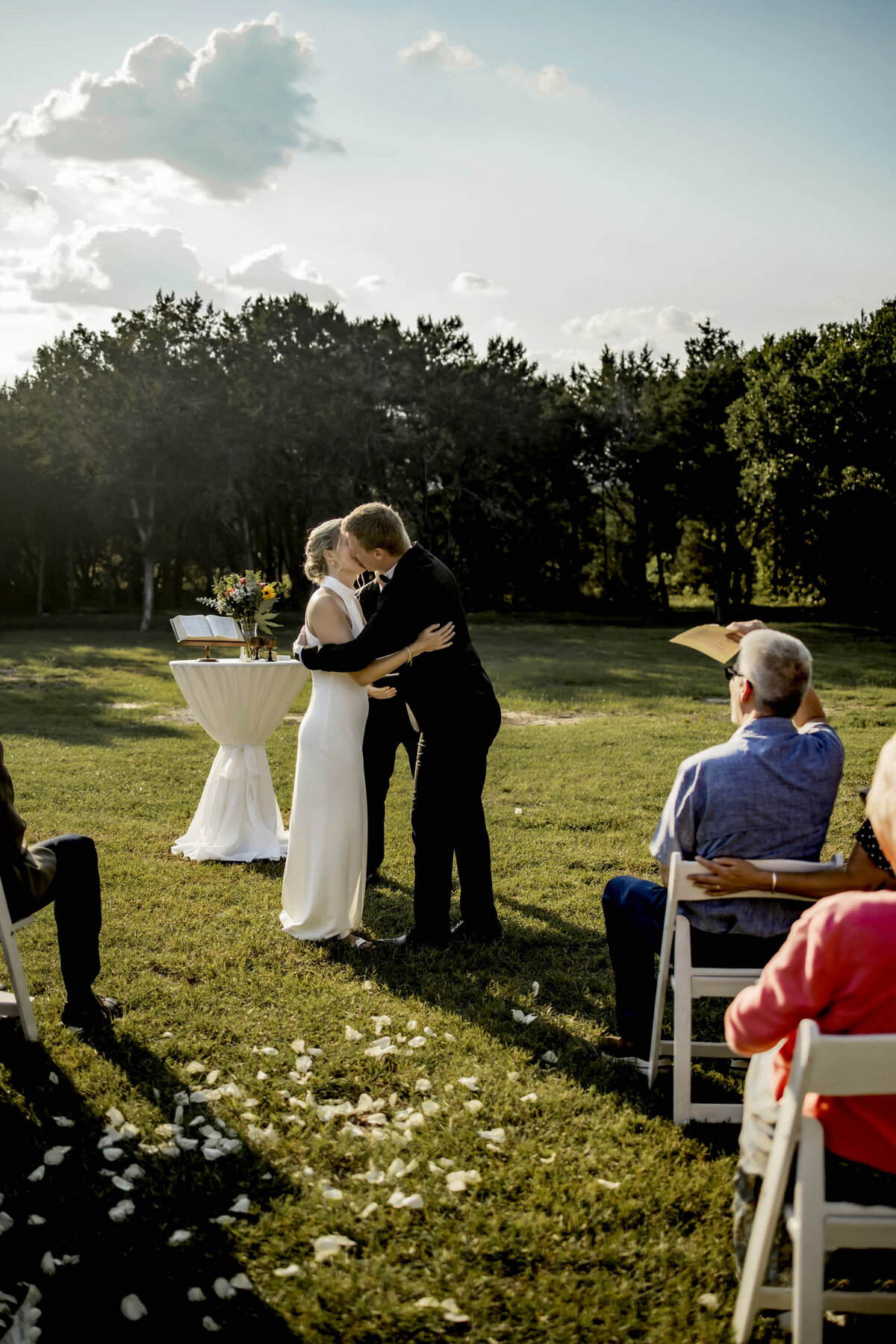 a bride and groom