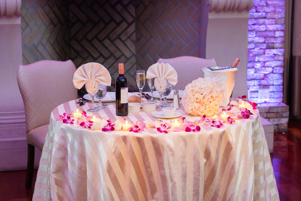 Bride and groom's table at The Somerley