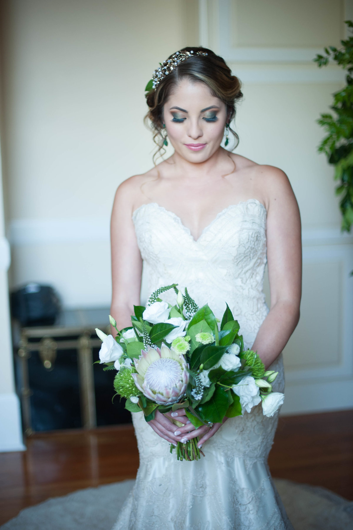 Bridal bouquet by Bridezilla Events and Floral for the romantic sophisticated brides. Romantic wedding photography by Faria Munmun in Redlands California.