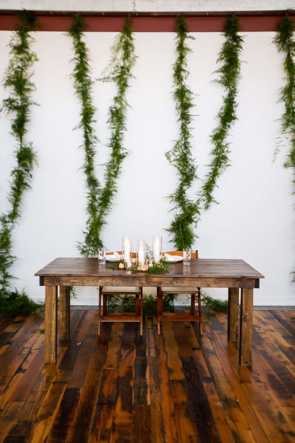 Wedding reception table at Fat Bottom Brewery wedding in Nashville, TN