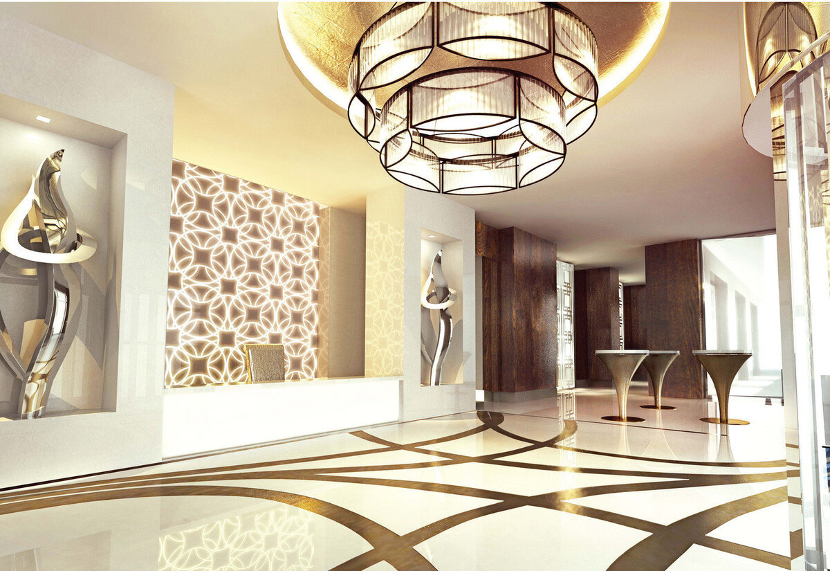 Luxury hotel meeting room lobby interior design