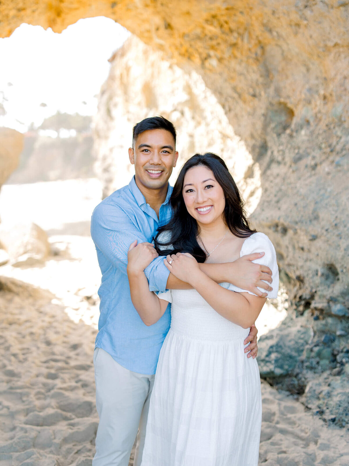 laguna beach couple engagement photo