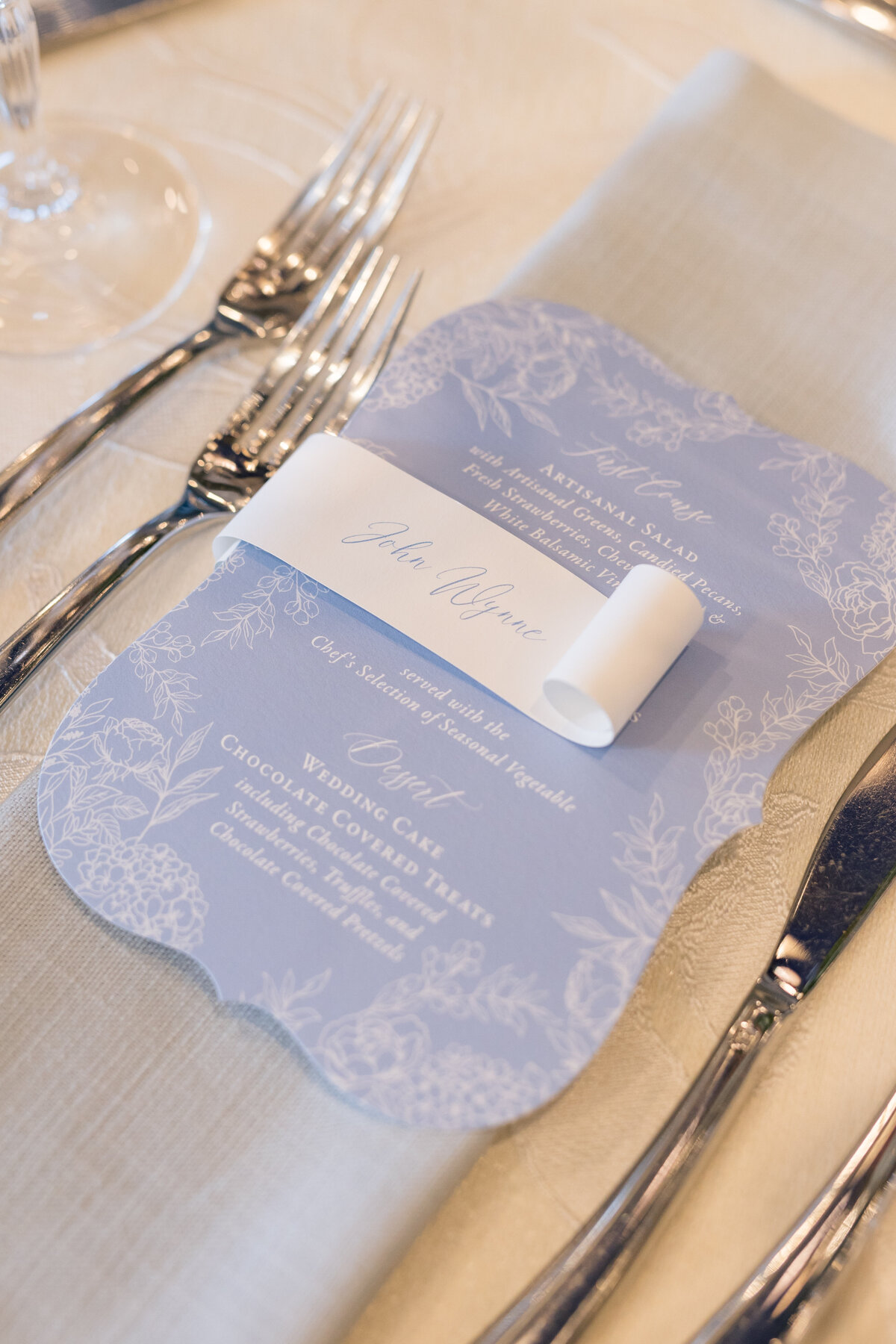 blue-wedding-menu-scroll-placecard-coastal