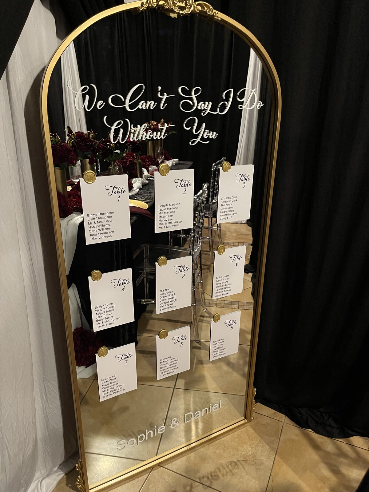 Mirror Seating Chart