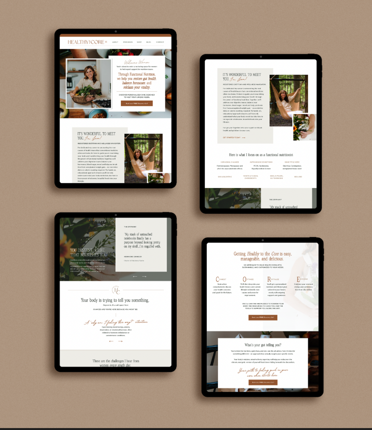 Ipad with functional medicine provider website