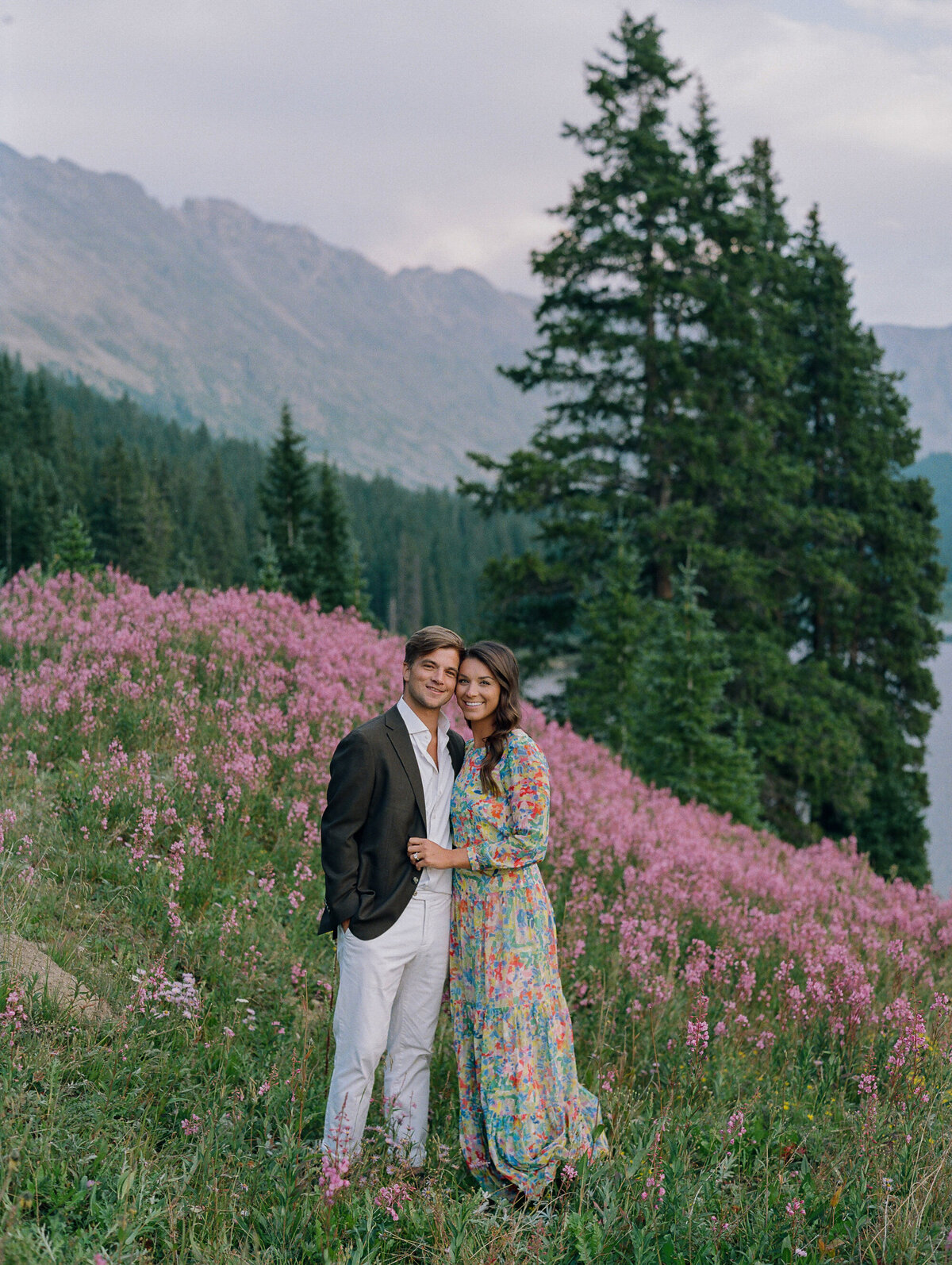 22 Wildflower Mountain Engagement Photography