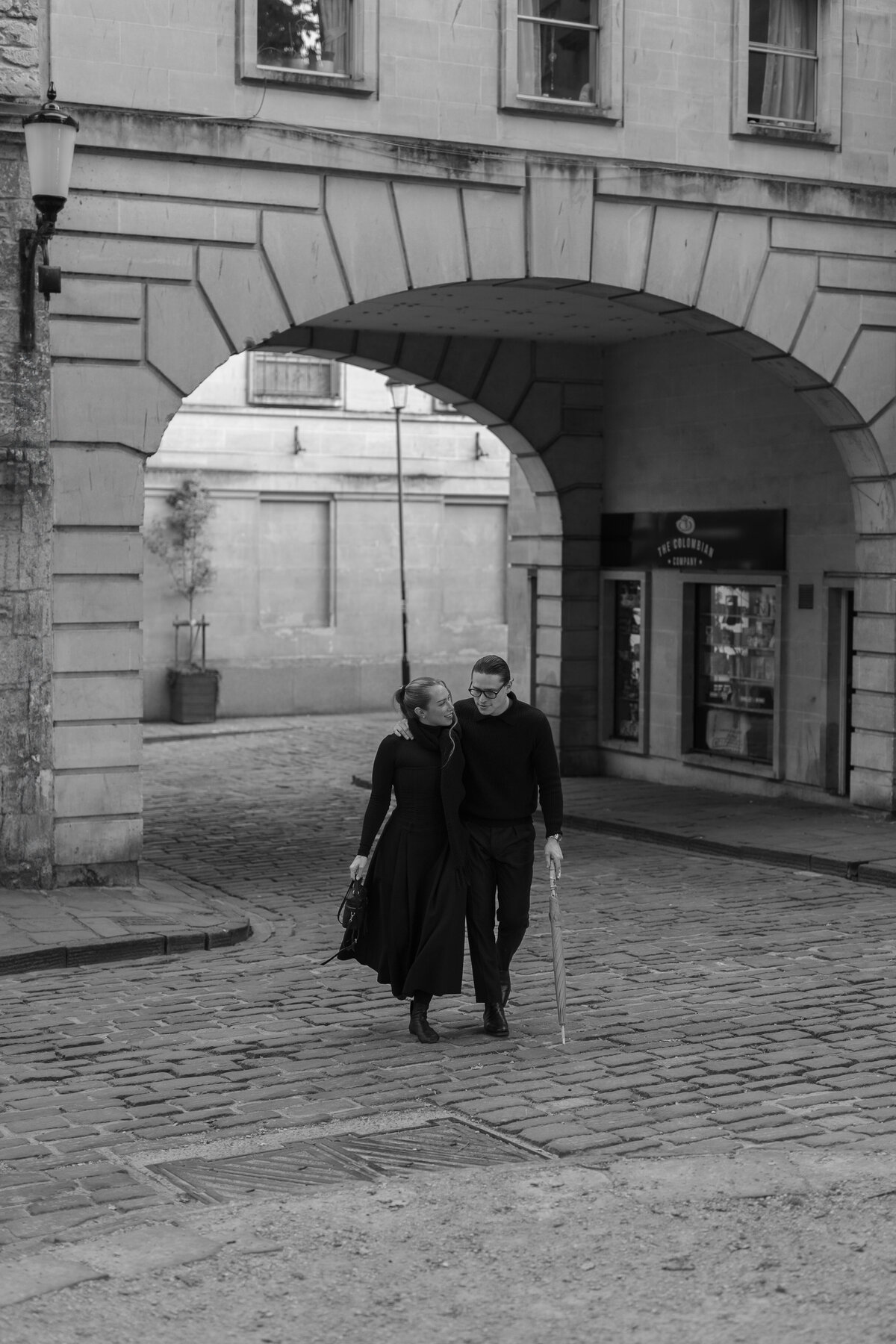 Editorial couple portrait in Bath