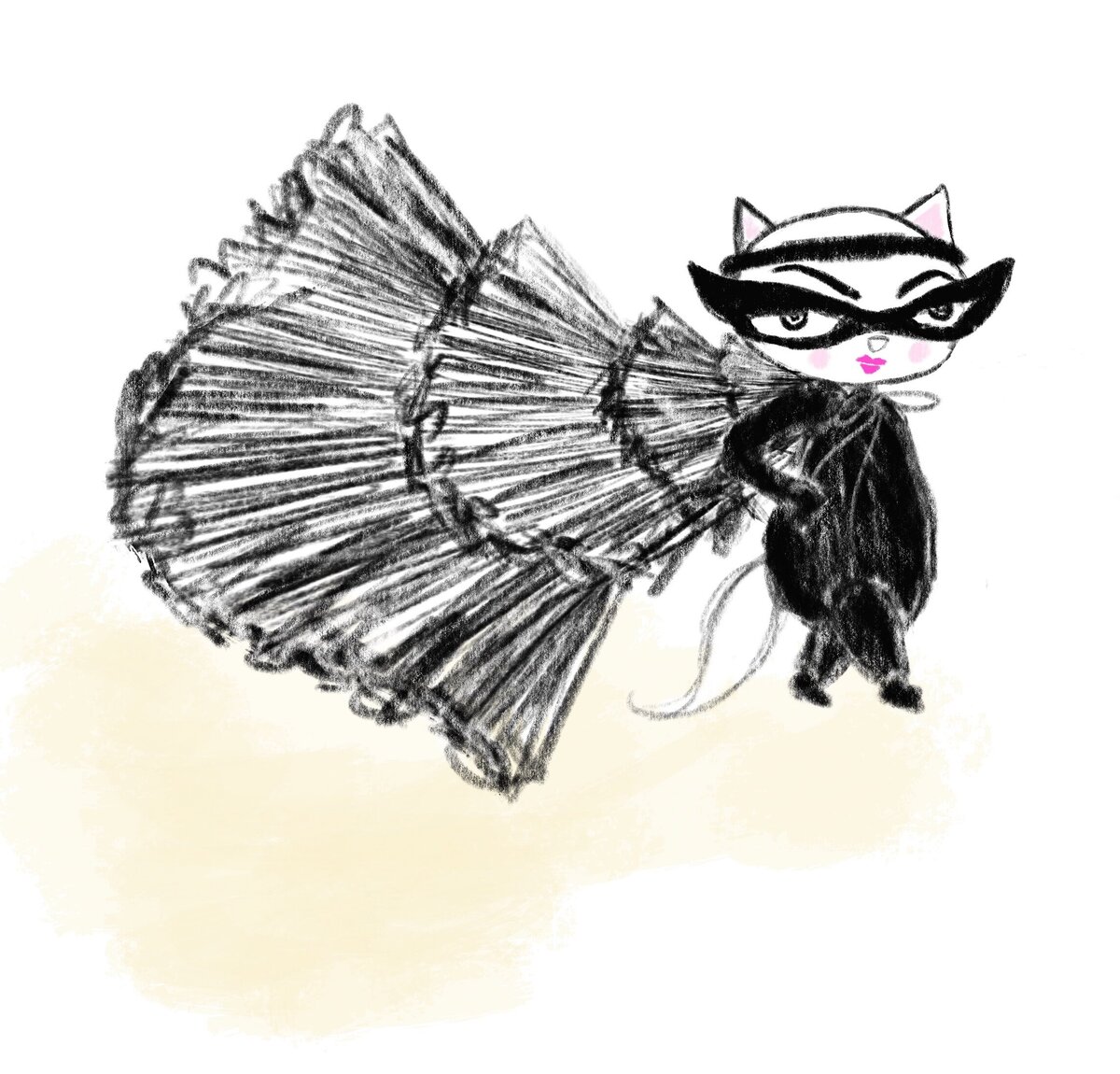 Cat in Cape illustration