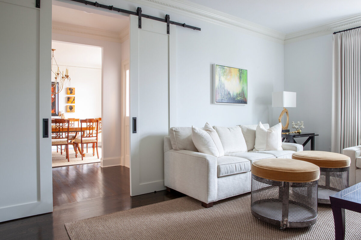 Buckhead Empty Nesters Great Room by Alpharetta Interior Designer Morse Design