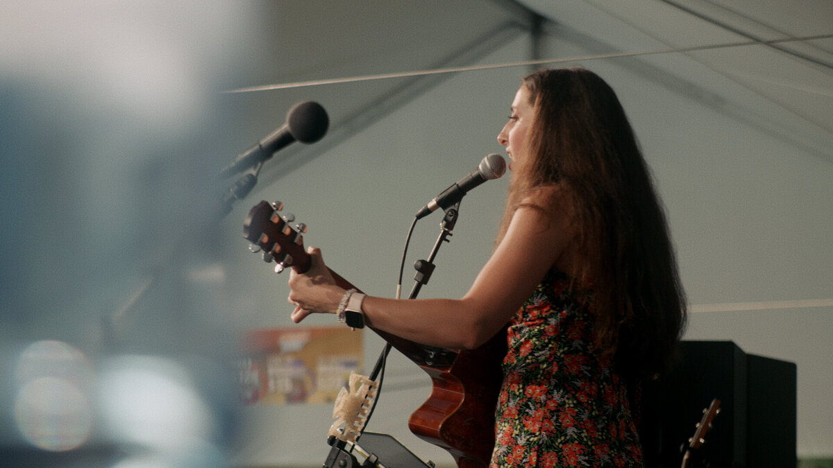 A female musician captured during a videography shoot at a local music concert in Lehigh Valley, PA.