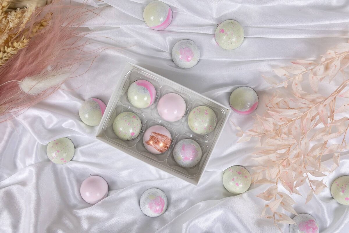 Beautiful gift box of chocolate bon bon's