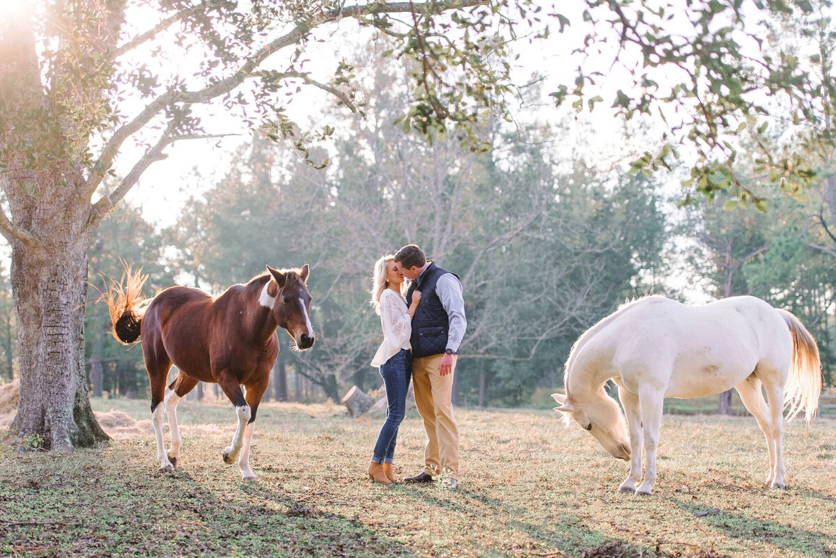 Engagement Pictures in Myrtle Beach, South Carolina with a Horse - Pasha Belman Photography