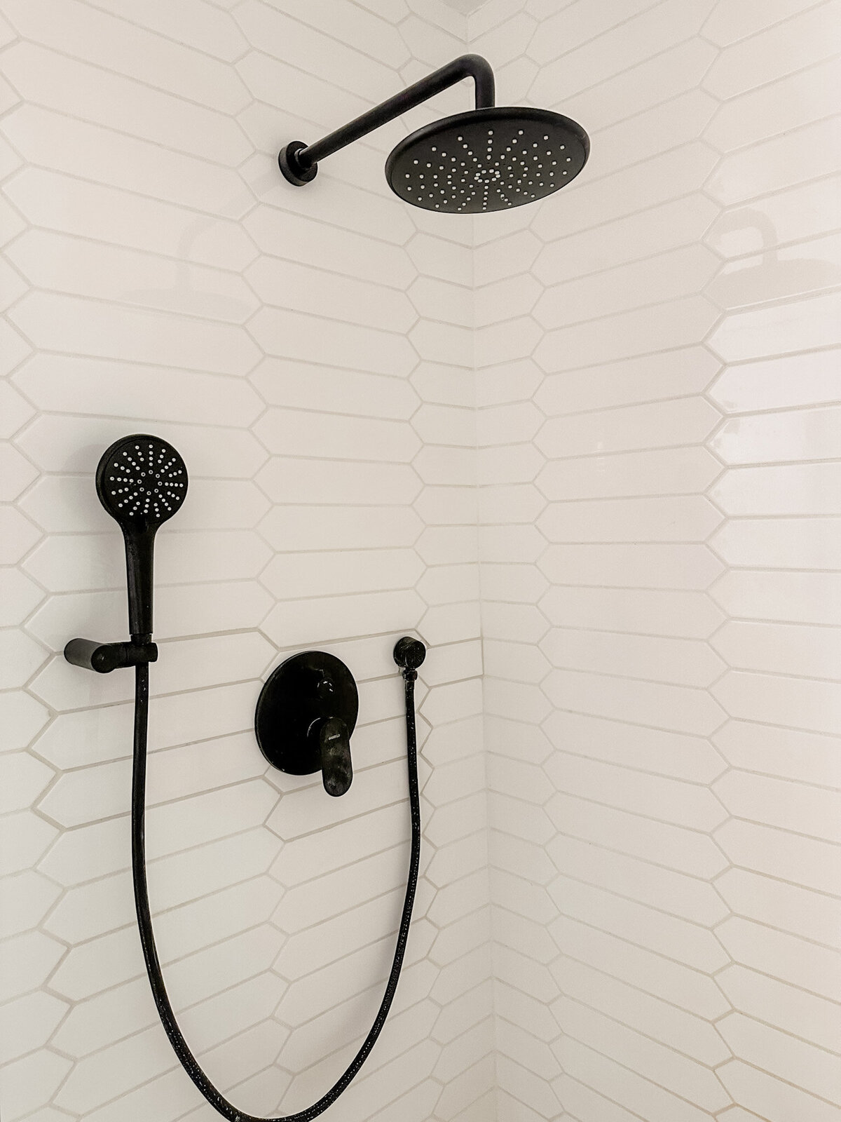 black bathroom shower fixtures