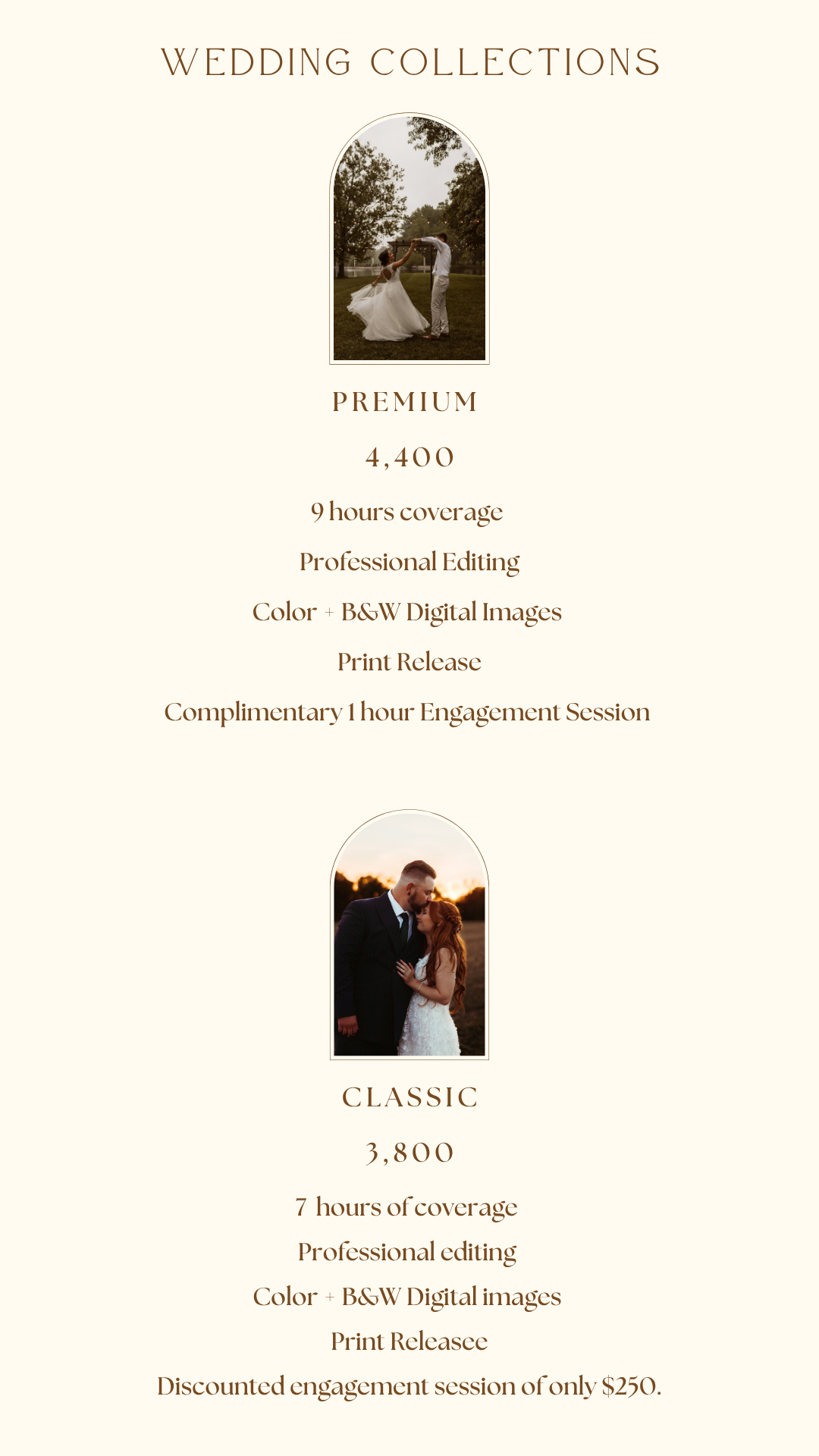 Bloomington Indiana  wedding Photographer Pricing
