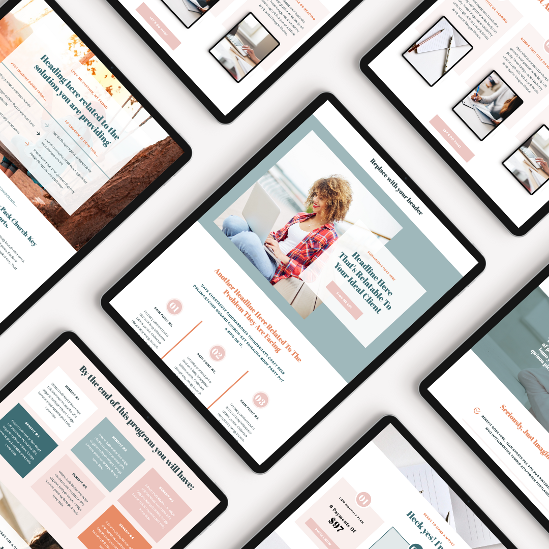 Sales Page Template for Showit By Jessica Gingrich